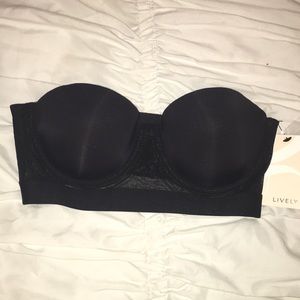 Black Strapless Bra with tags
